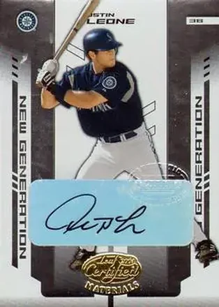 2004 Leaf Certified Materials #286 - Justin Leone - Seattle Mariners