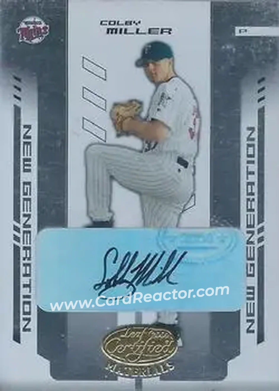 2004 Leaf Certified Materials #293 - Colby Miller - Minnesota Twins - Front