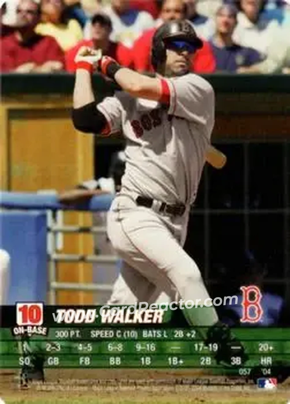 2004 MLB Showdown #057 - Todd Walker - Boston Red Sox - Front 2004 MLB Showdown #057 - Todd Walker - Boston Red Sox - Front