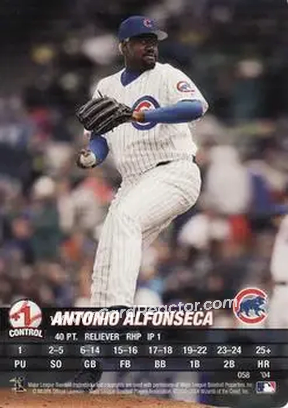 2004 MLB Showdown #058 - Antonio Alfonseca - Chicago Cubs - Front 2004 MLB Showdown #058 - Antonio Alfonseca - Chicago Cubs - Front