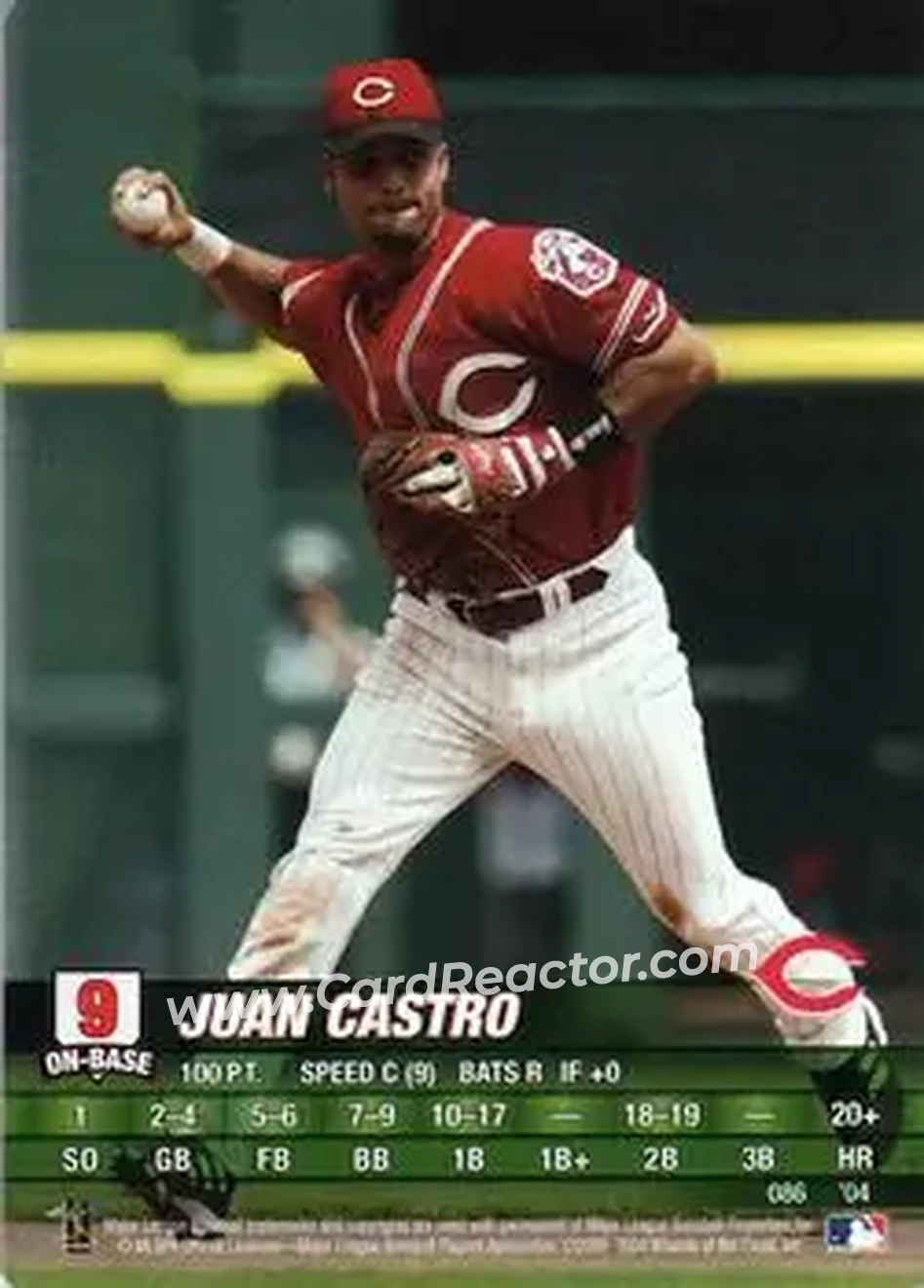 2004 MLB Showdown #086 - Juan Castro - Cincinnati Reds - Front