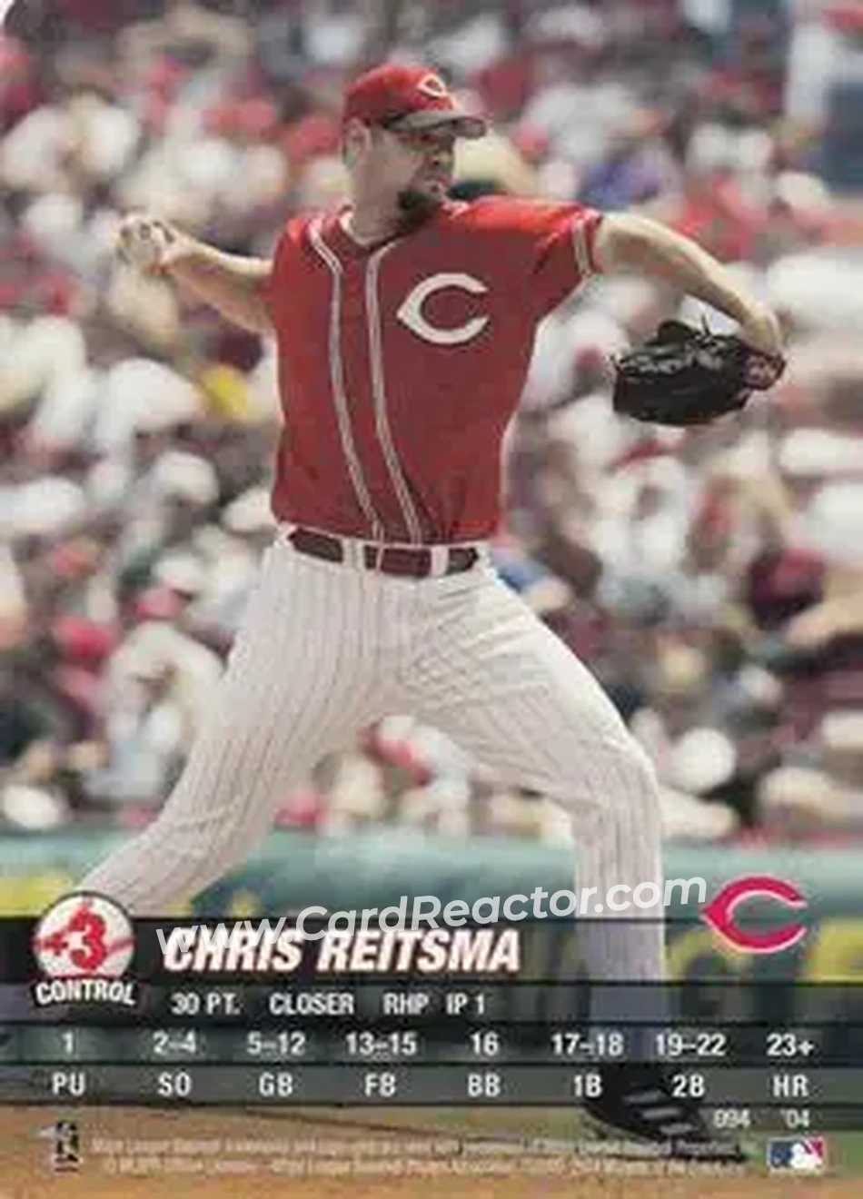 2004 MLB Showdown #094 - Chris Reitsma - Cincinnati Reds - Front 2004 MLB Showdown #094 - Chris Reitsma - Cincinnati Reds - Front