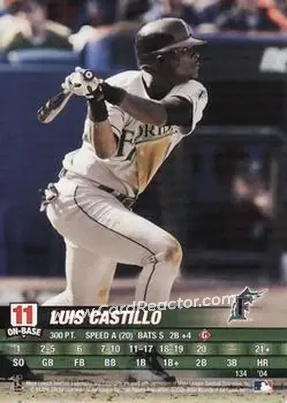 2004 MLB Showdown #134 - Luis Castillo - Florida Marlins - Front 2004 MLB Showdown #134 - Luis Castillo - Florida Marlins - Front