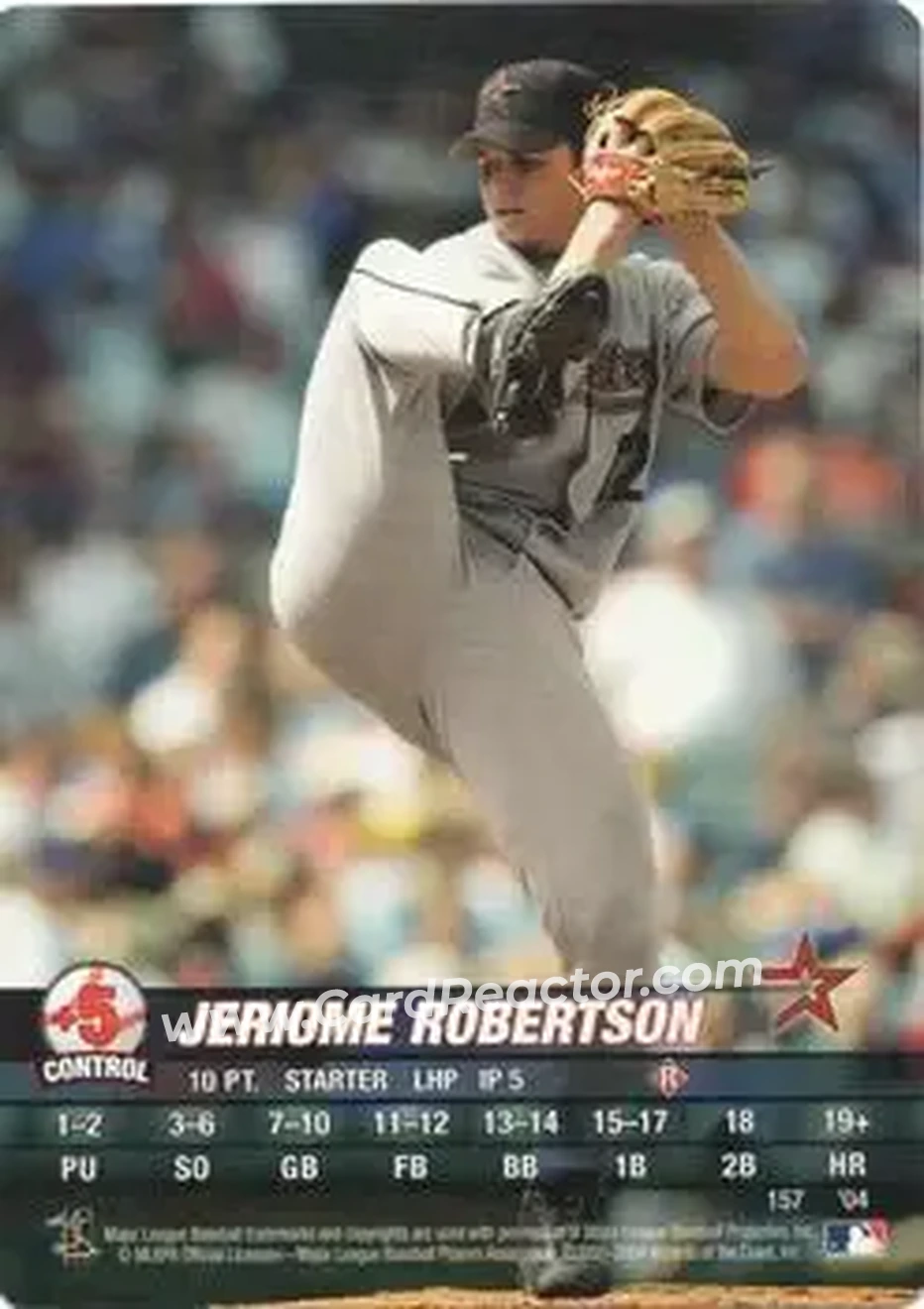 2004 MLB Showdown #157 - Jeriome Robertson - Houston Astros - Front 2004 MLB Showdown #157 - Jeriome Robertson - Houston Astros - Front