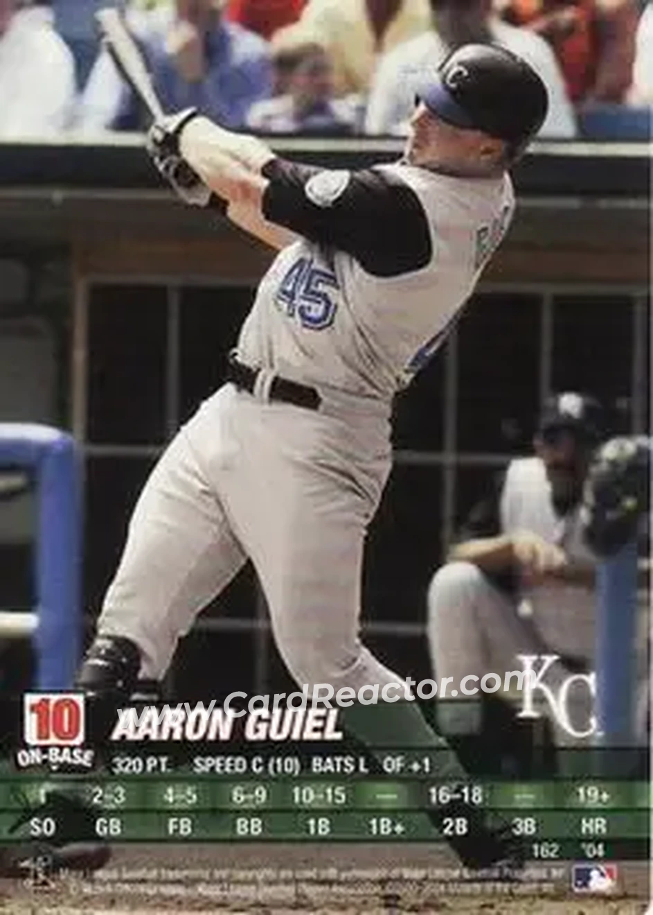 2004 MLB Showdown #162 - Aaron Guiel - Kansas City Royals - Front 2004 MLB Showdown #162 - Aaron Guiel - Kansas City Royals - Front