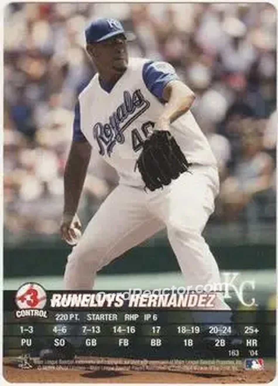 2004 MLB Showdown #163 - Runelvys Hernandez - Kansas City Royals - Front 2004 MLB Showdown #163 - Runelvys Hernandez - Kansas City Royals - Front