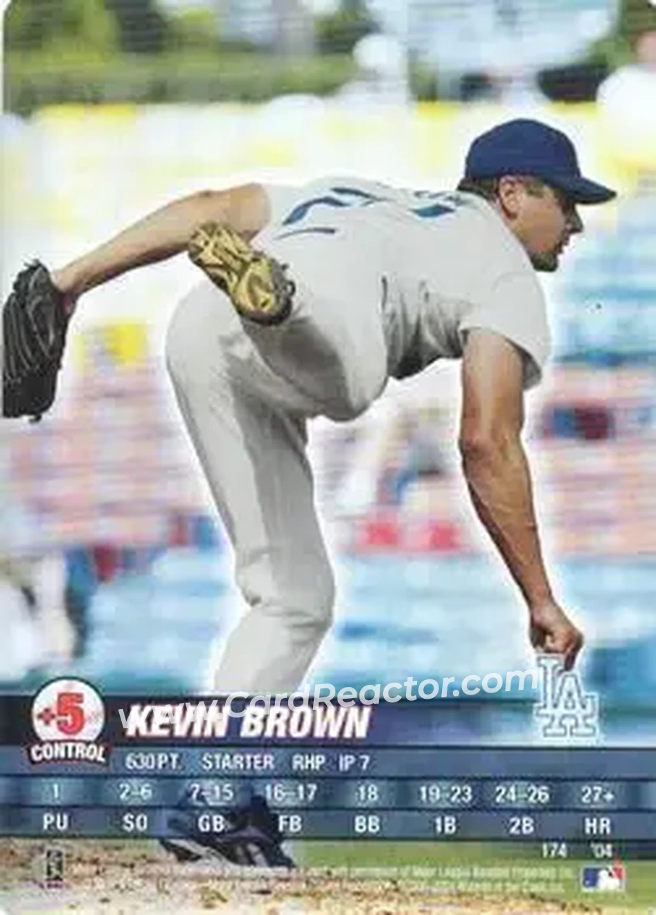 2004 MLB Showdown #174 - Kevin Brown - Los Angeles Dodgers - Front