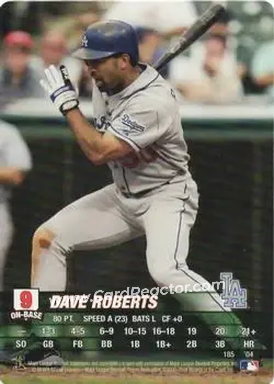 2004 MLB Showdown #185 - Dave Roberts - Los Angeles Dodgers - Front