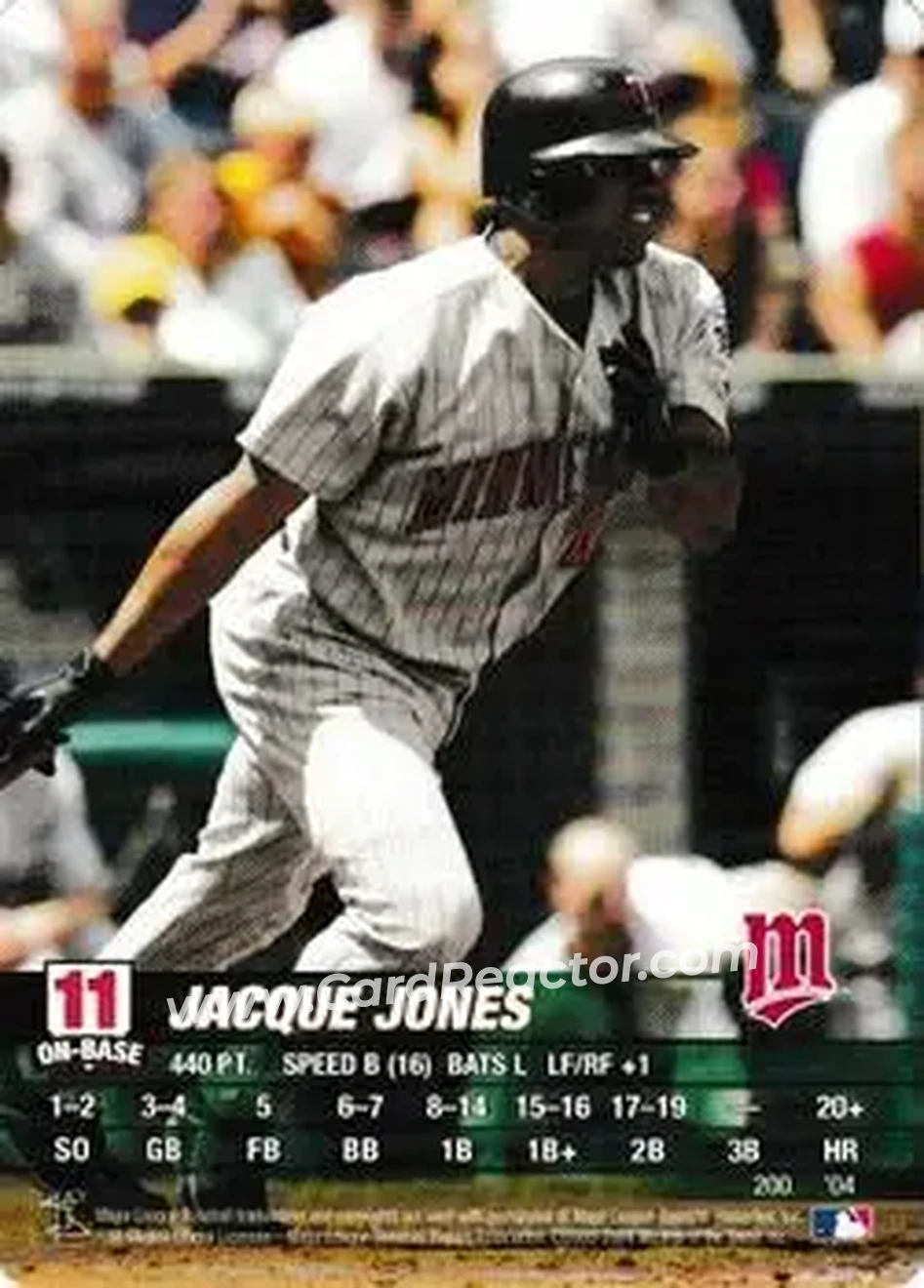 2004 MLB Showdown #200 - Jacque Jones - Minnesota Twins - Front