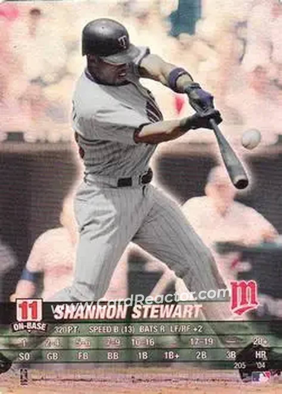 2004 MLB Showdown #205 - Shannon Stewart - Minnesota Twins - Front