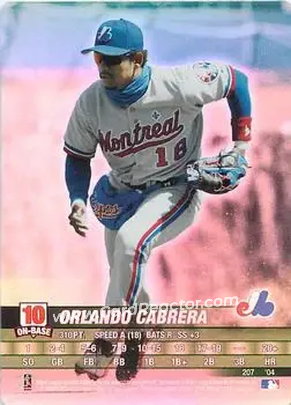 2004 MLB Showdown #207 - Orlando Cabrera - Montreal Expos - Front