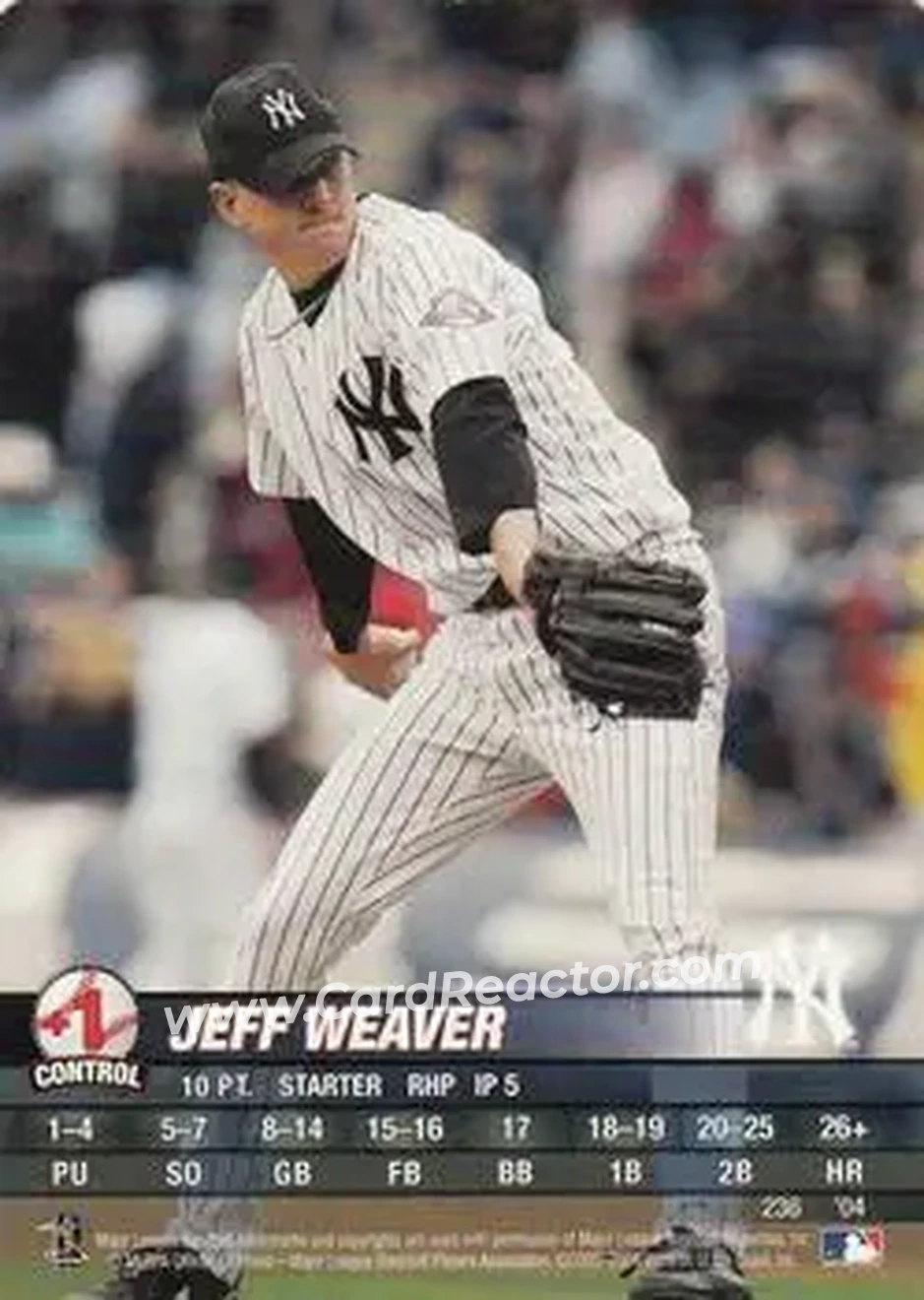 2004 MLB Showdown #236 - Jeff Weaver - New York Yankees - Front 2004 MLB Showdown #236 - Jeff Weaver - New York Yankees - Front