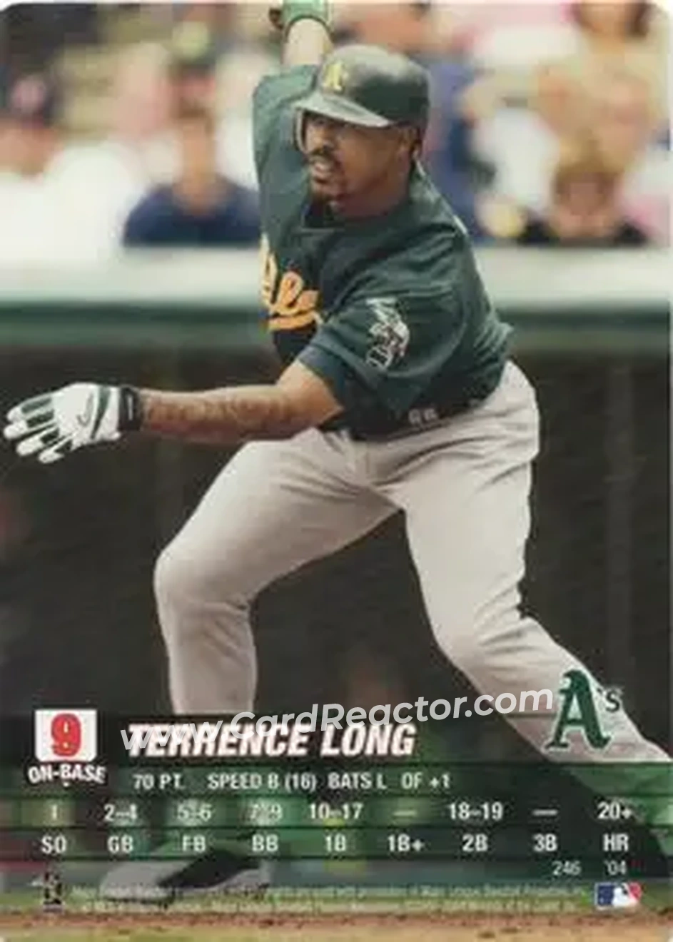 2004 MLB Showdown #246 - Terrence Long - Oakland Athletics - Front