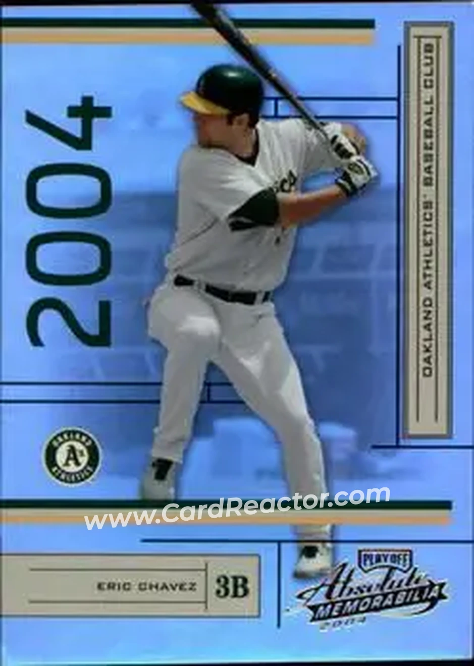 2004 Playoff Absolute Memorabilia #151 - Eric Chavez - Oakland Athletics - Front 2004 Playoff Absolute Memorabilia #151 - Eric Chavez - Oakland Athletics - Front