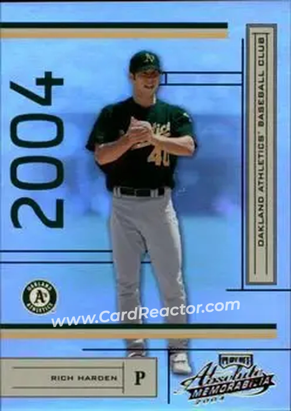 2004 Playoff Absolute Memorabilia #155 - Rich Harden - Oakland Athletics - Front