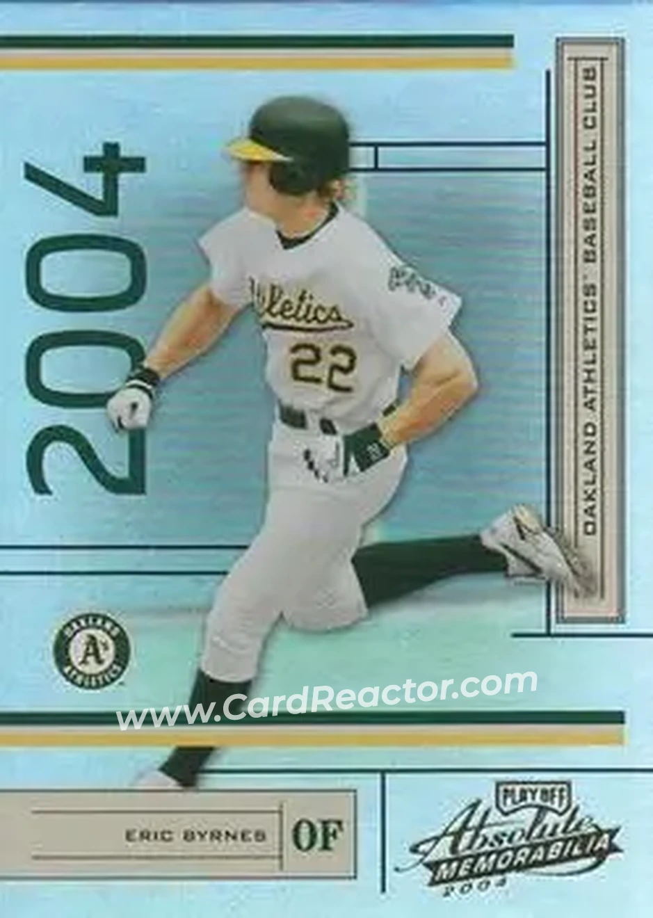2004 Playoff Absolute Memorabilia #156 - Eric Byrnes - Oakland Athletics - Front
