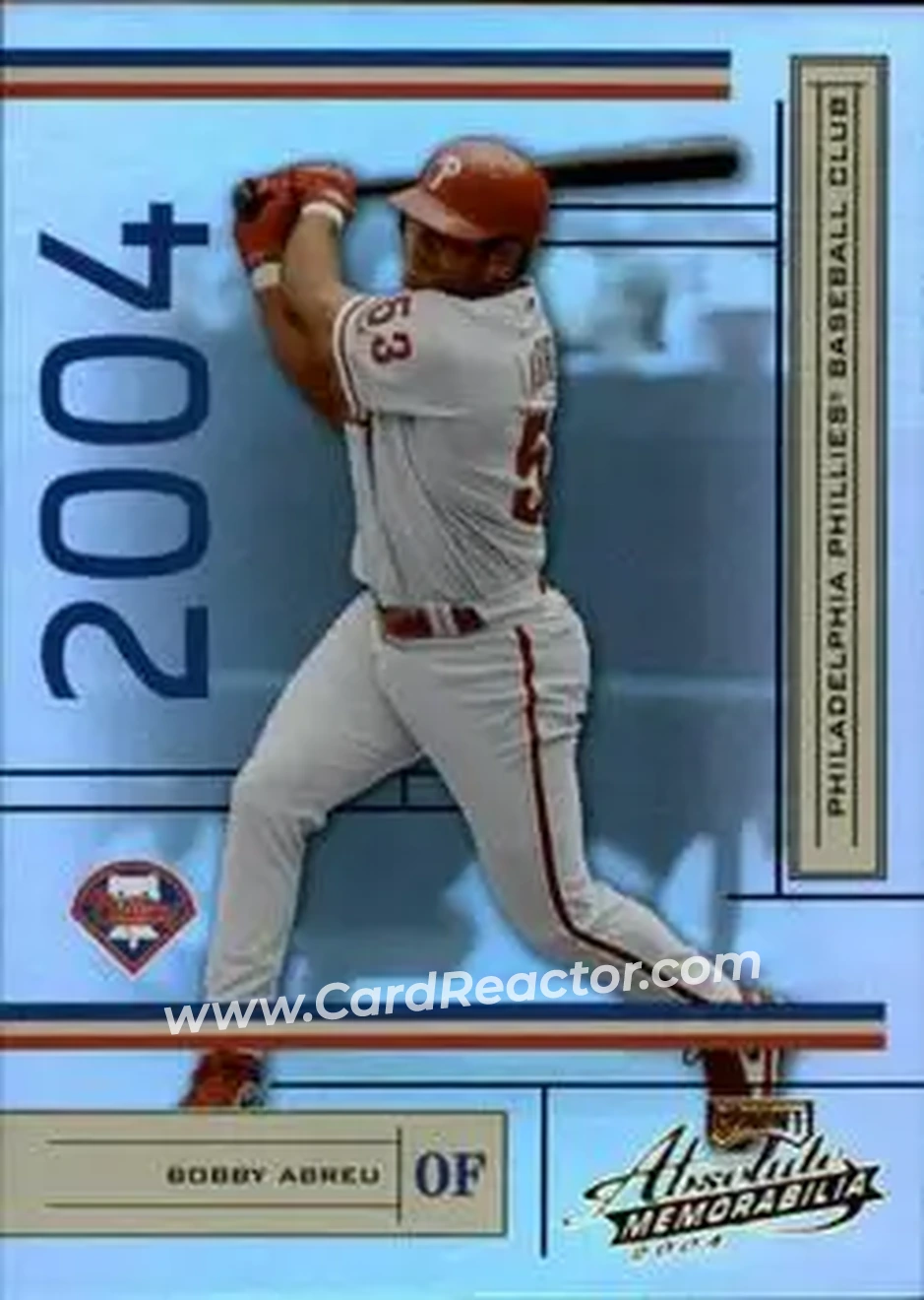 2004 Playoff Absolute Memorabilia #158 - Bob Abreu - Philadelphia Phillies - Front