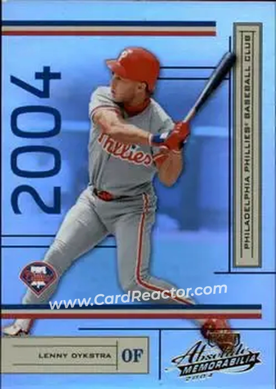 2004 Playoff Absolute Memorabilia #160 - Len Dykstra - Philadelphia Phillies - Front 2004 Playoff Absolute Memorabilia #160 - Len Dykstra - Philadelphia Phillies - Front