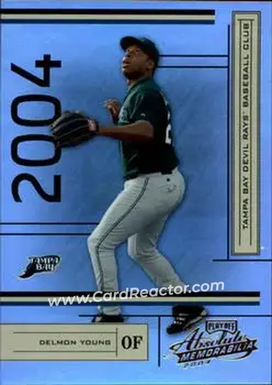 2004 Playoff Absolute Memorabilia #185 - Delmon Young - Tampa Bay Devil Rays - Front