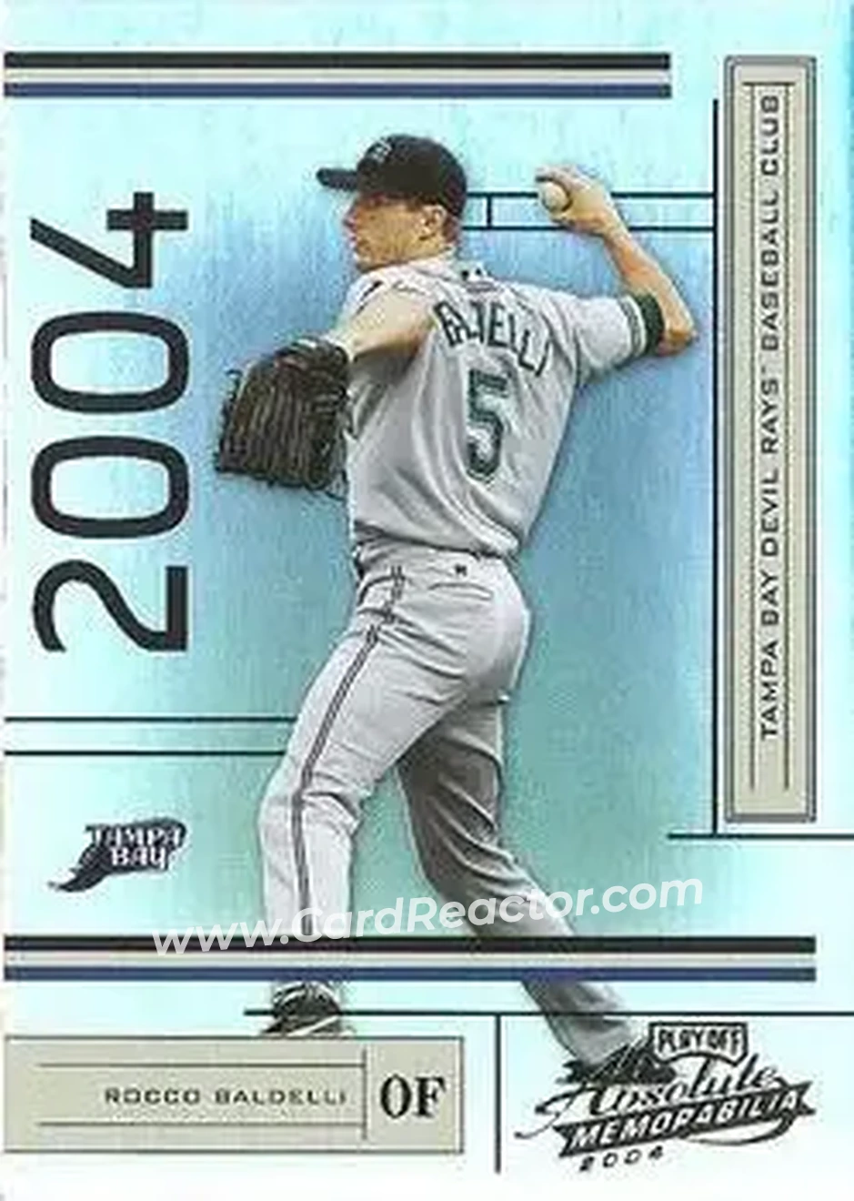 2004 Playoff Absolute Memorabilia #186 - Rocco Baldelli - Tampa Bay Devil Rays - Front