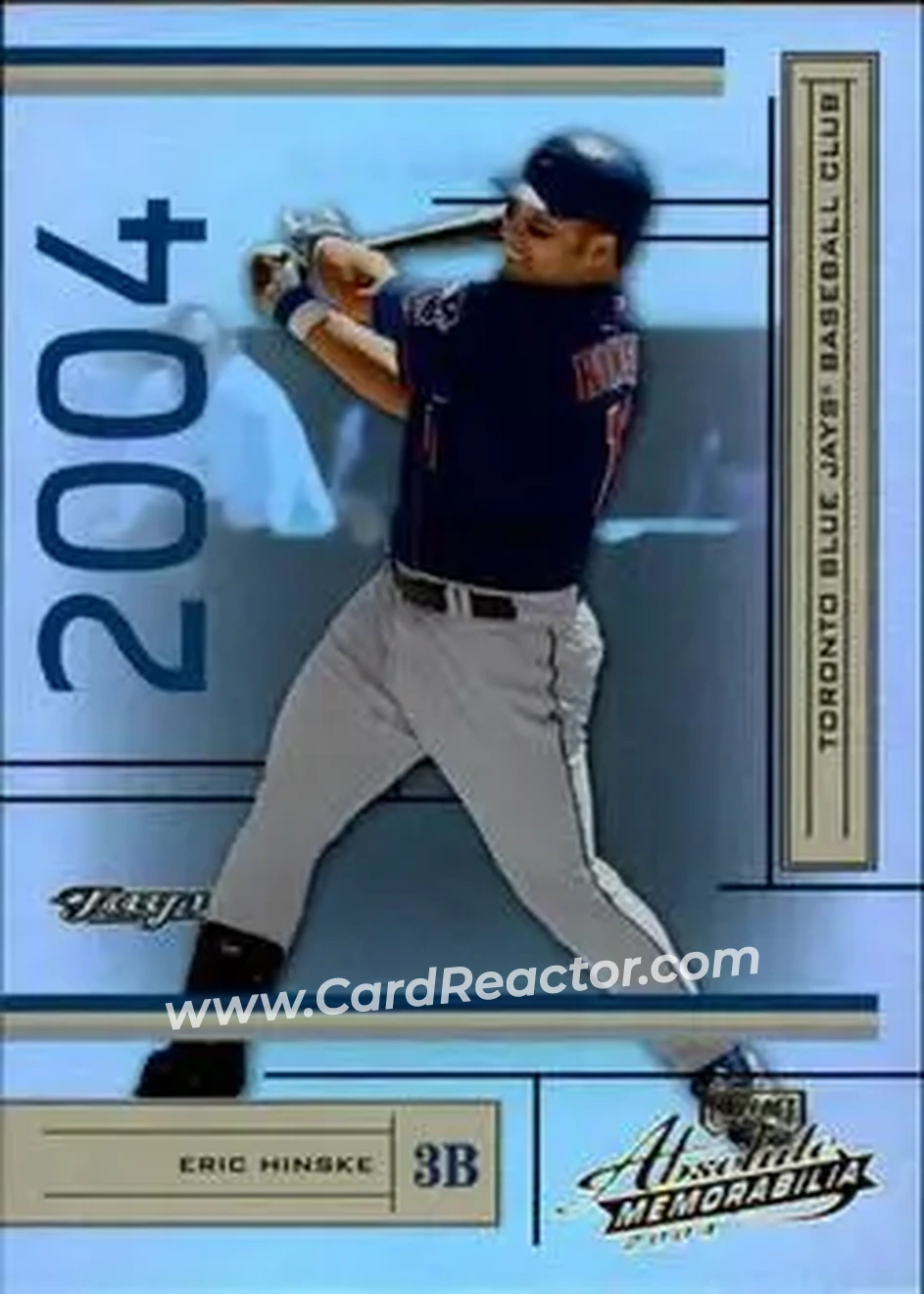2004 Playoff Absolute Memorabilia #199 - Eric Hinske - Toronto Blue Jays - Front 2004 Playoff Absolute Memorabilia #199 - Eric Hinske - Toronto Blue Jays - Front