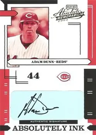2004 Playoff Absolute Memorabilia - Absolutely Ink #AI-1 - Adam Dunn - Cincinnati Reds