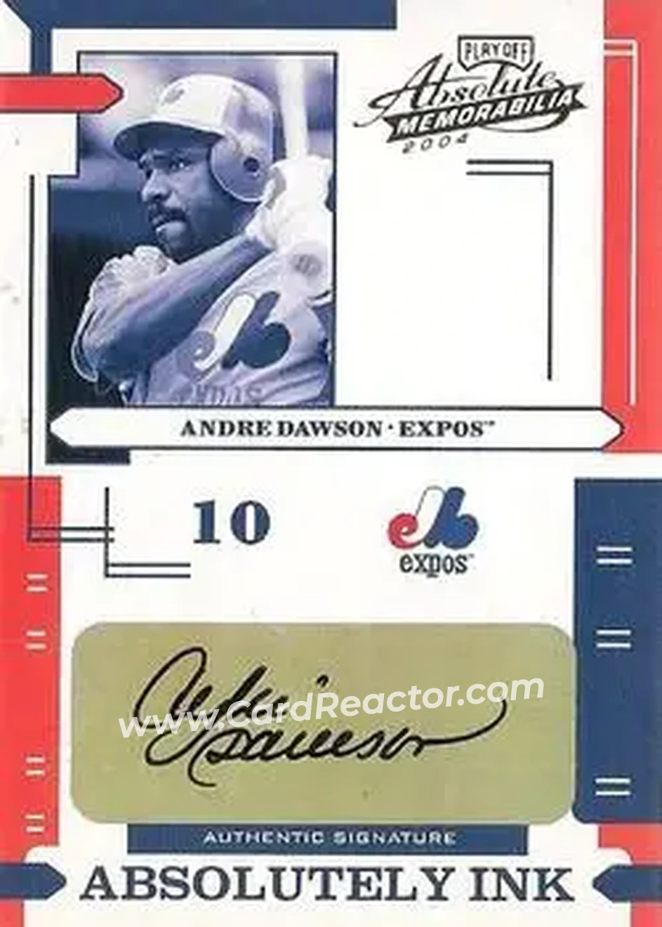 2004 Playoff Absolute Memorabilia - Absolutely Ink #AI-7 - Andre Dawson - Montreal Expos - Front