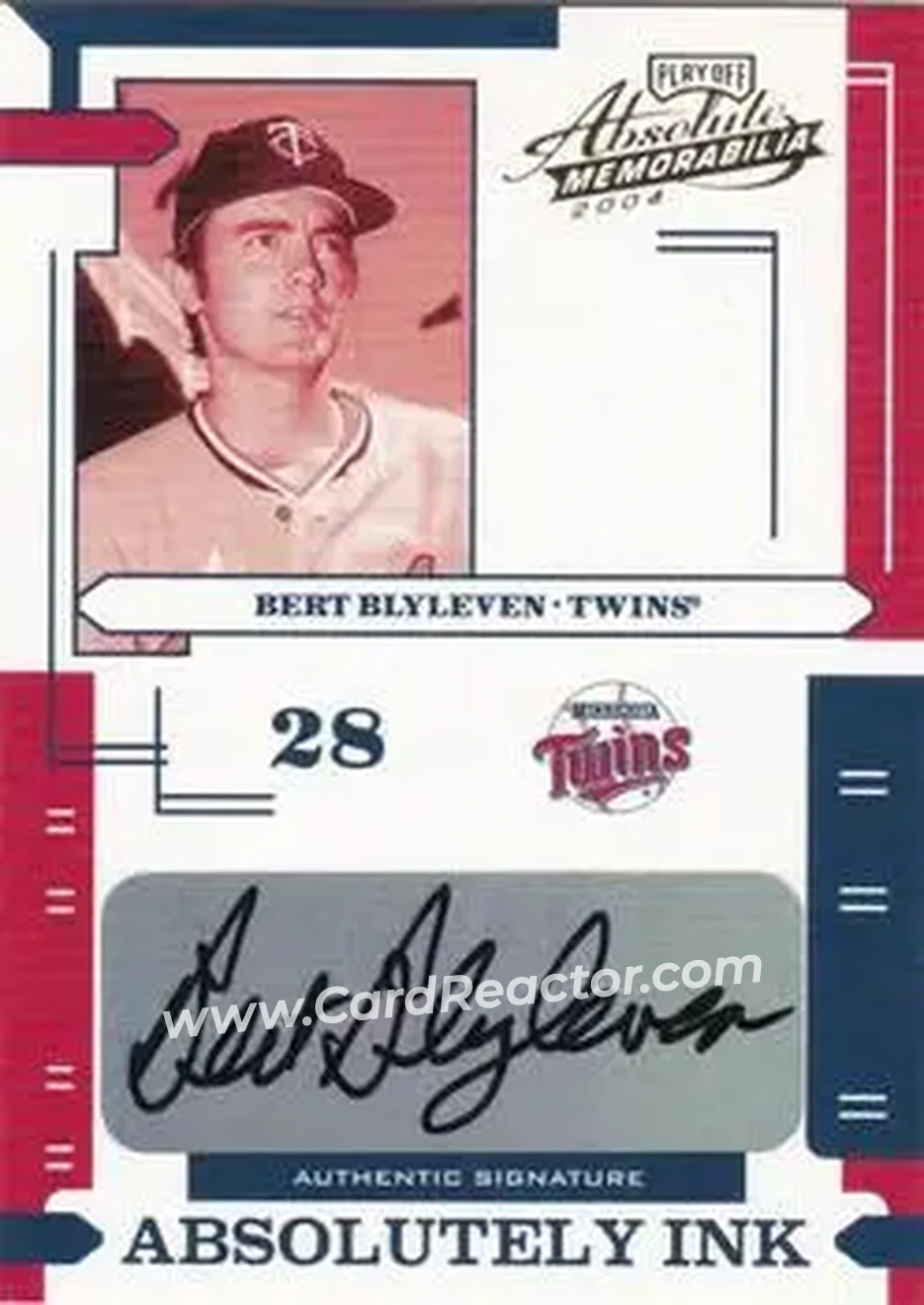 2004 Playoff Absolute Memorabilia - Absolutely Ink #AI-16 - Bert Blyleven - Minnesota Twins - Front