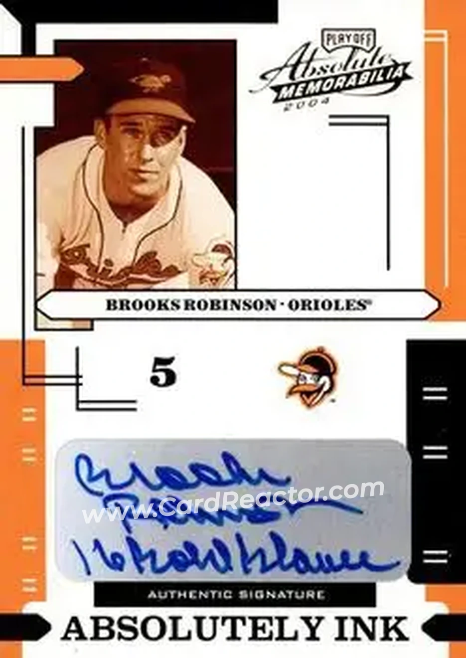 2004 Playoff Absolute Memorabilia - Absolutely Ink #AI-24 - Brooks Robinson - Baltimore Orioles - Front
