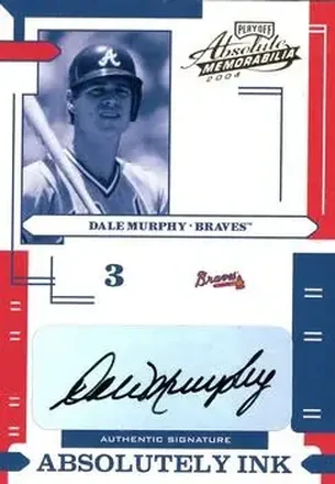 2004 Playoff Absolute Memorabilia - Absolutely Ink #AI-33 - Dale Murphy - Atlanta Braves