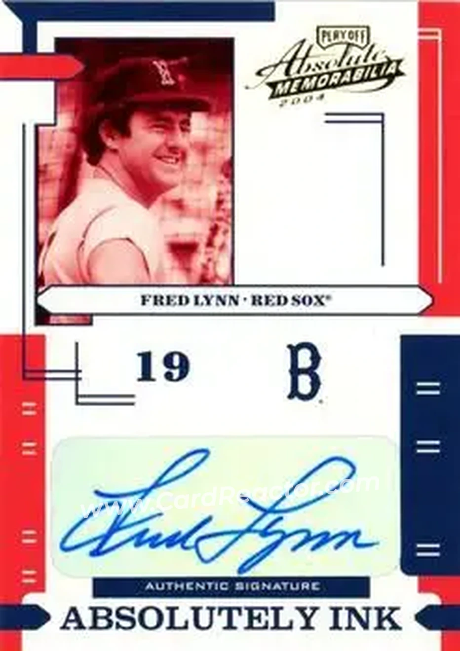 2004 Playoff Absolute Memorabilia - Absolutely Ink #AI-48 - Fred Lynn - Boston Red Sox - Front
