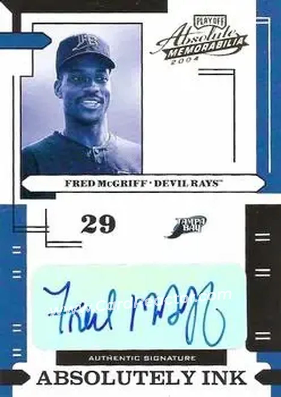 2004 Playoff Absolute Memorabilia - Absolutely Ink #AI-49 - Fred McGriff - Tampa Bay Devil Rays - Front