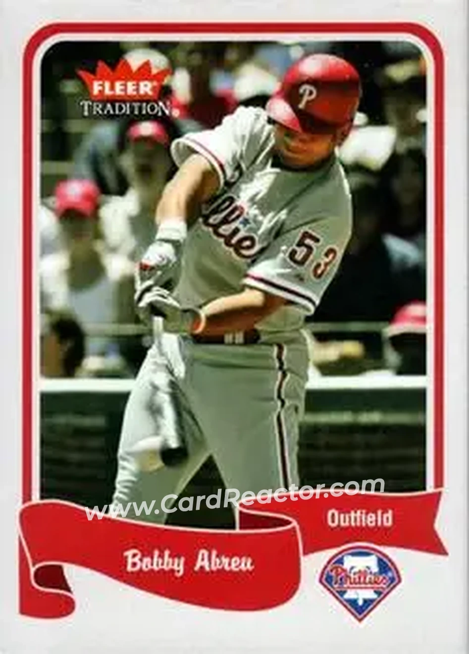 2004 Fleer Tradition #61 - Bob Abreu - Philadelphia Phillies - Front