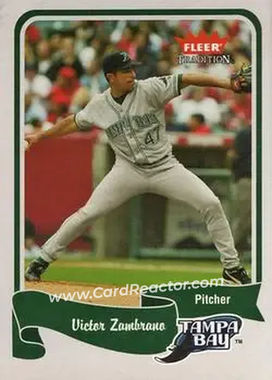 2004 Fleer Tradition #63 - Victor Zambrano - Tampa Bay Devil Rays - Front