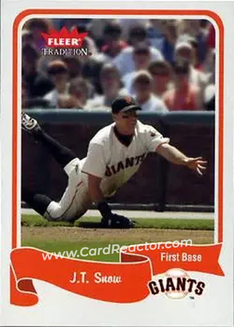2004 Fleer Tradition #66 - J.T. Snow - San Francisco Giants - Front