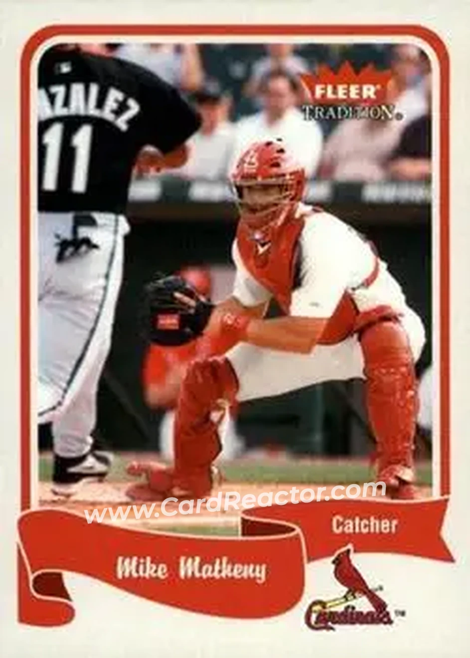 2004 Fleer Tradition #147 - Mike Matheny - St. Louis Cardinals - Front