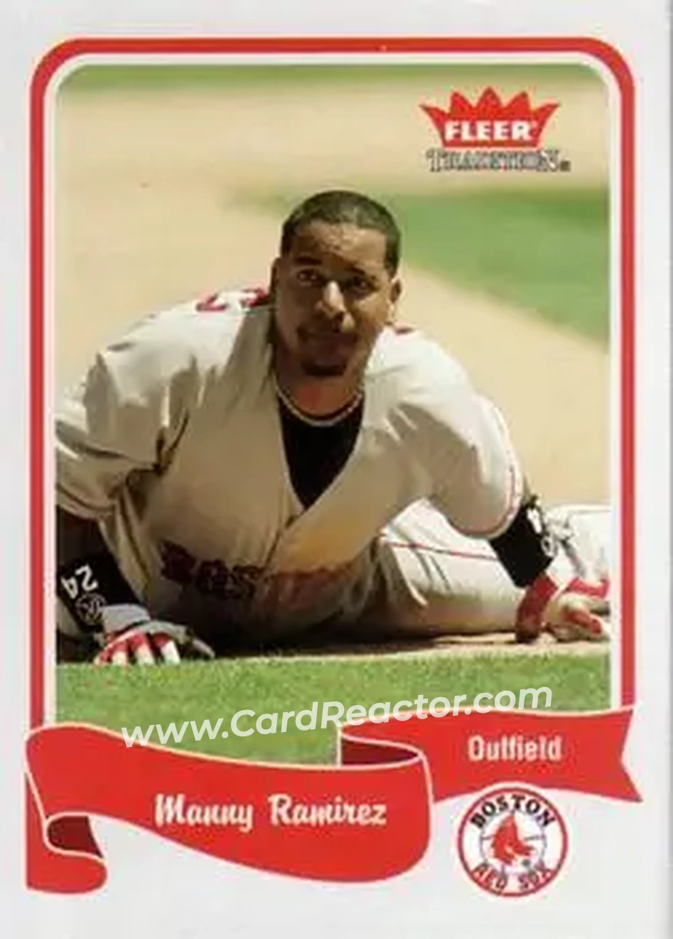 2004 Fleer Tradition #390 - Manny Ramirez - Boston Red Sox - Front
