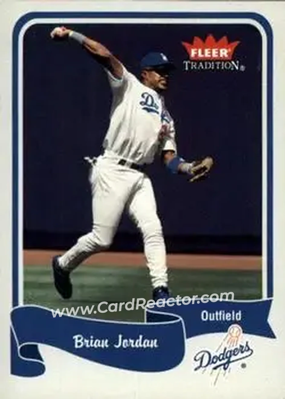 2004 Fleer Tradition #411 - Brian Jordan - Los Angeles Dodgers - Front 2004 Fleer Tradition #411 - Brian Jordan - Los Angeles Dodgers - Front