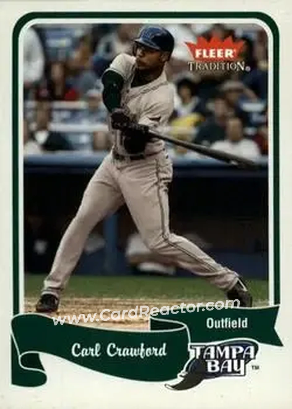 2004 Fleer Tradition #421 - Carl Crawford - Tampa Bay Devil Rays - Front
