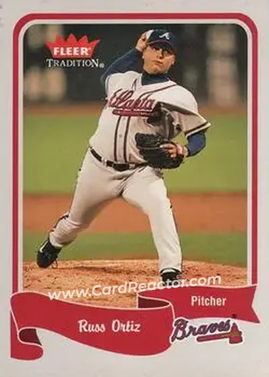 2004 Fleer Tradition #424 - Russ Ortiz - Atlanta Braves - Front