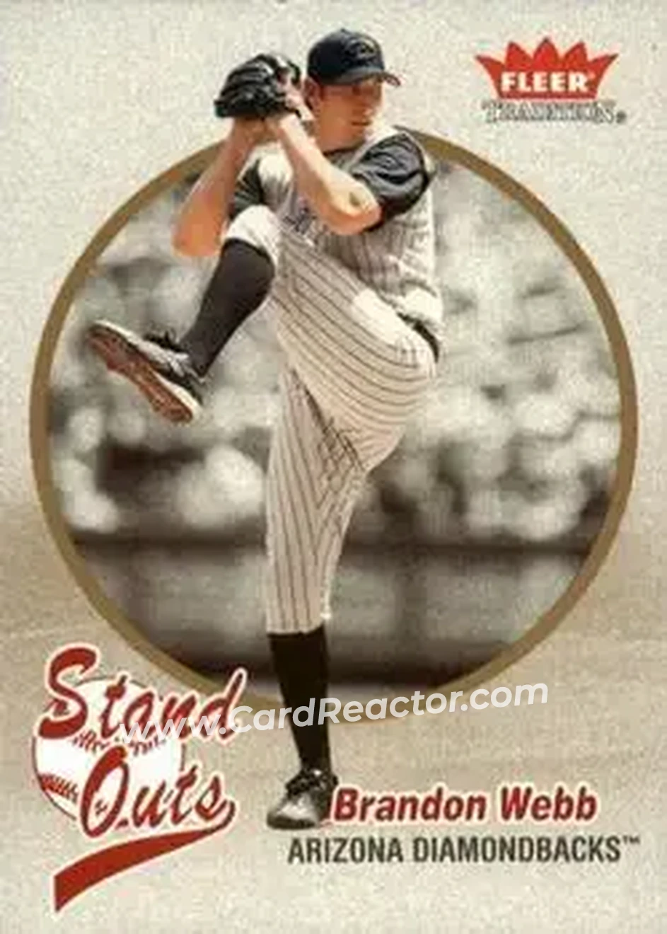 2004 Fleer Tradition #455 - Brandon Webb - Arizona Diamondbacks - Front