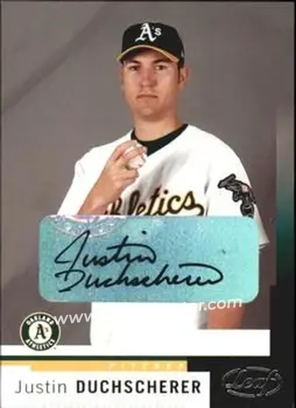 2004 Leaf - Autographs #65 - Justin Duchscherer - Oakland Athletics - Front