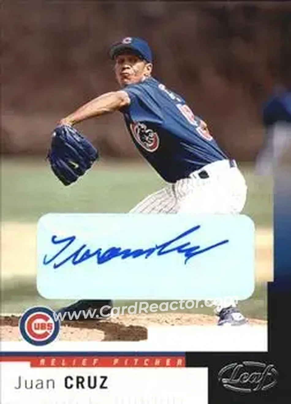 2004 Leaf - Autographs #115 - Juan Cruz - Chicago Cubs - Front