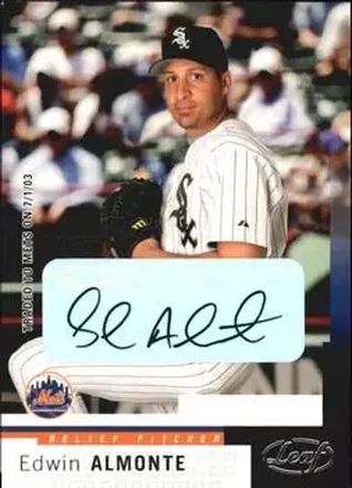 2004 Leaf - Autographs #163 - Edwin Almonte - New York Mets