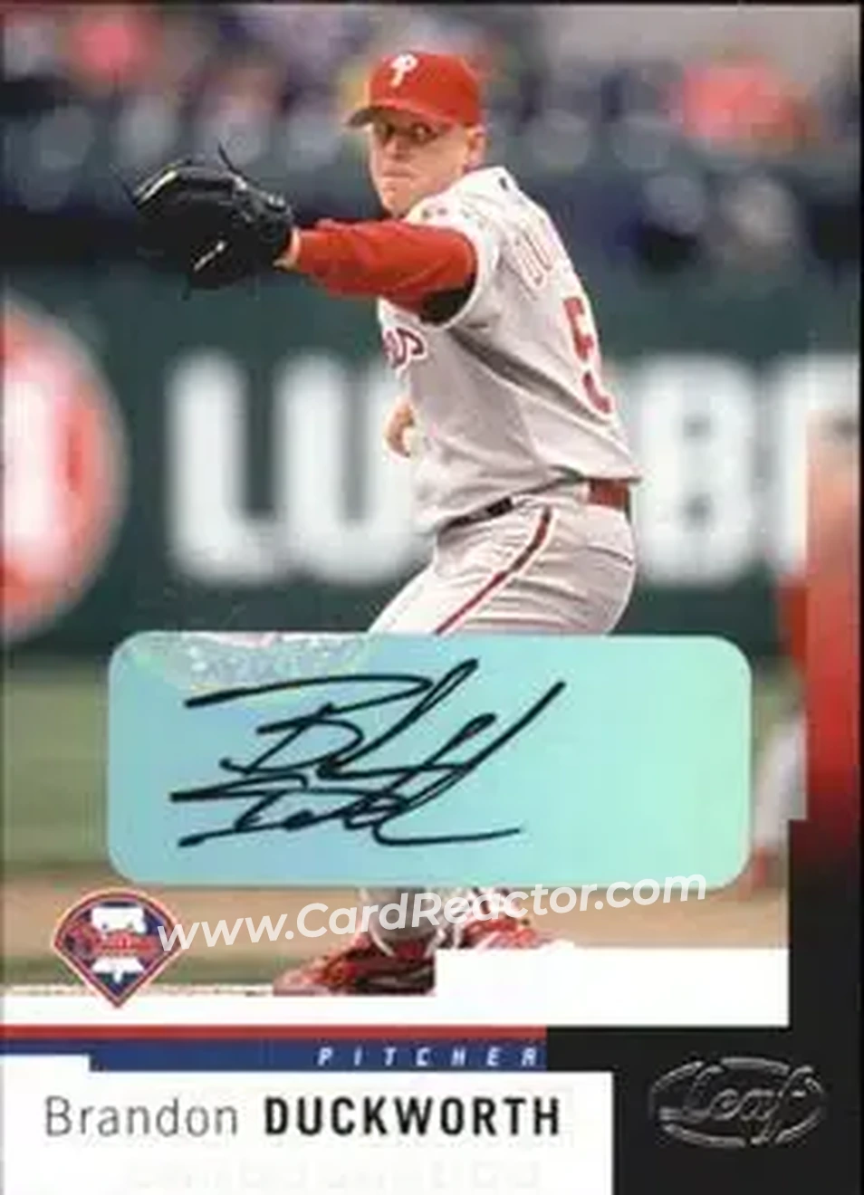 2004 Leaf - Autographs #171 - Brandon Duckworth - Philadelphia Phillies - Front