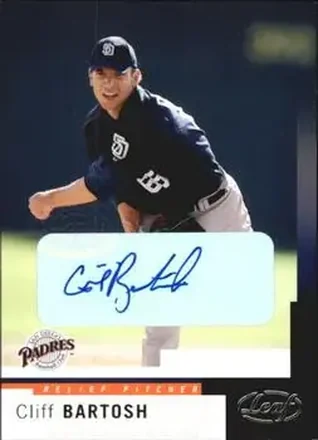 2004 Leaf - Autographs #188 - Cliff Bartosh - San Diego Padres