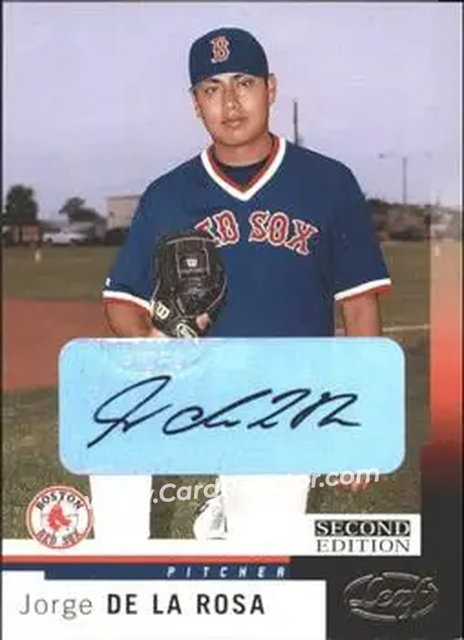 2004 Leaf - Autographs Second Edition #18 - Jorge De La Rosa - Boston Red Sox - Front