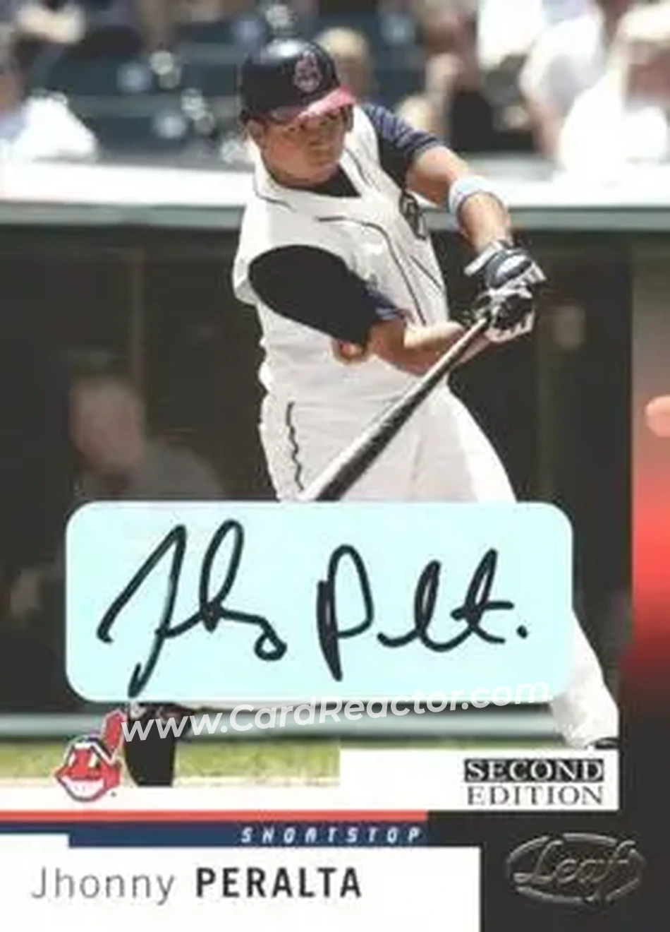2004 Leaf - Autographs Second Edition #29 - Jhonny Peralta - Cleveland Indians - Front