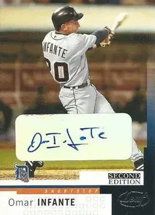 2004 Leaf #35 Autographs Second Edition Omar Infante