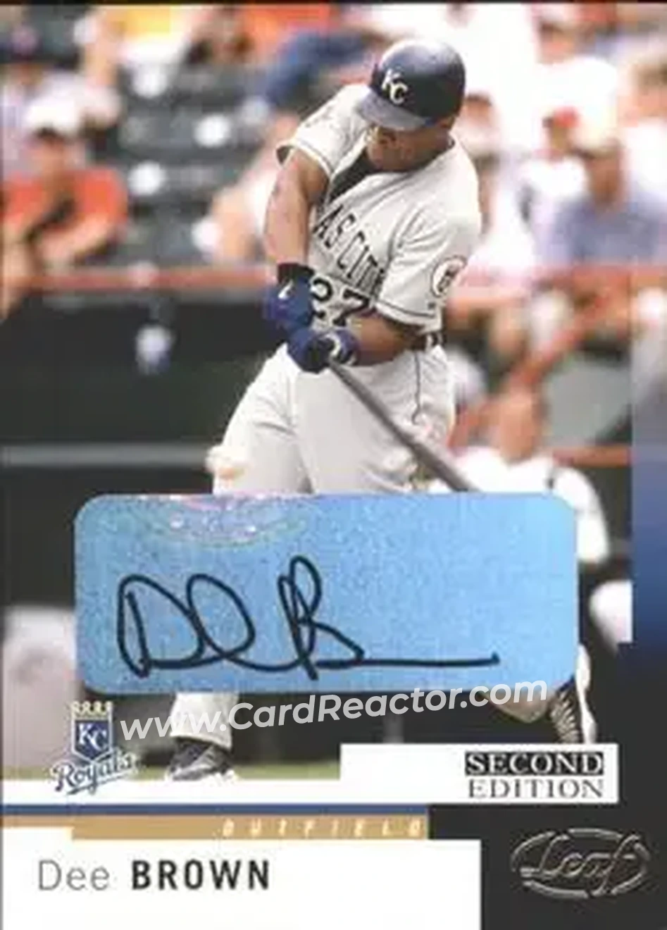 2004 Leaf - Autographs Second Edition #41 - Dee Brown - Kansas City Royals - Front
